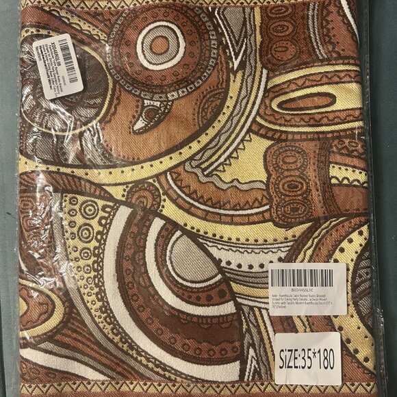 14" x 11" Package Farmhouse Table Runner Braided Tassels Dining Party Tablecloth - Picture 1 of 5